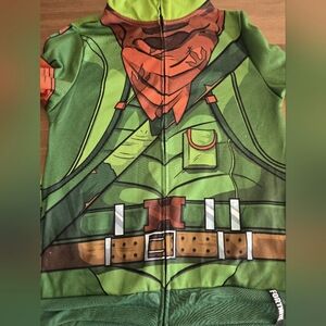 FORTNITE Green Lizard Reptile zip up hoodie US Boys size xxl